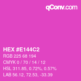 カラーコード: HEX #E144C2 | qconv.com