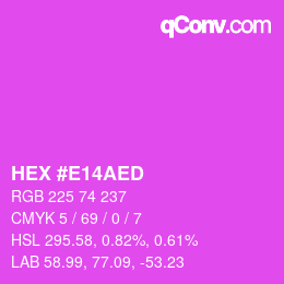 Color code: HEX #E14AED | qconv.com