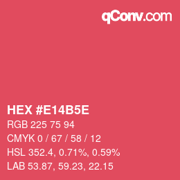 Código de color: HEX #E14B5E | qconv.com