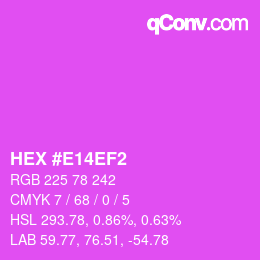 颜色代码: HEX #E14EF2 | qconv.com