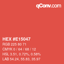 Color code: HEX #E15047 | qconv.com