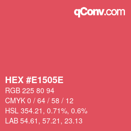 Código de color: HEX #E1505E | qconv.com