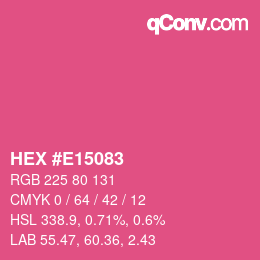 カラーコード: HEX #E15083 | qconv.com