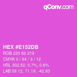 Color code: HEX #E152DB | qconv.com
