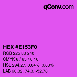 Color code: HEX #E153F0 | qconv.com