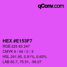 Color code: HEX #E153F7 | qconv.com