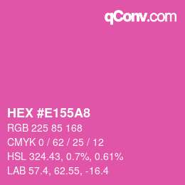 Color code: HEX #E155A8 | qconv.com