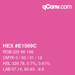 颜色代码: HEX #E1569C | qconv.com