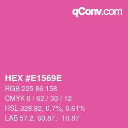 颜色代码: HEX #E1569E | qconv.com