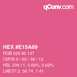 Color code: HEX #E15A89 | qconv.com