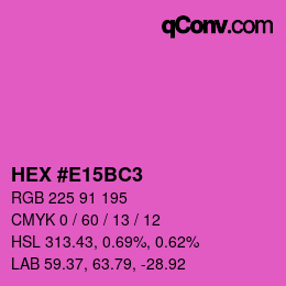 颜色代码: HEX #E15BC3 | qconv.com