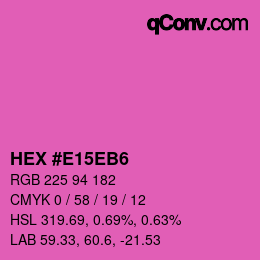 Color code: HEX #E15EB6 | qconv.com