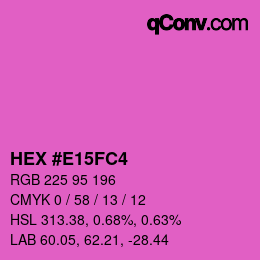 カラーコード: HEX #E15FC4 | qconv.com