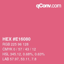 Farbcode: HEX #E16080 | qconv.com