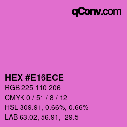 Color code: HEX #E16ECE | qconv.com