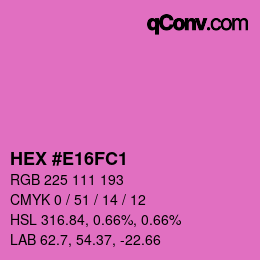 Color code: HEX #E16FC1 | qconv.com