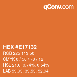 カラーコード: HEX #E17132 | qconv.com