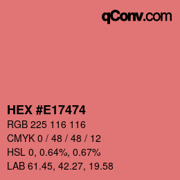 Color code: HEX #E17474 | qconv.com