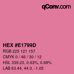 Color code: HEX #E1799D | qconv.com