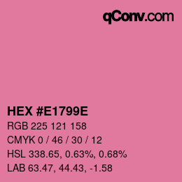 Color code: HEX #E1799E | qconv.com