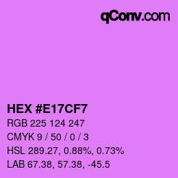 Color code: HEX #E17CF7 | qconv.com