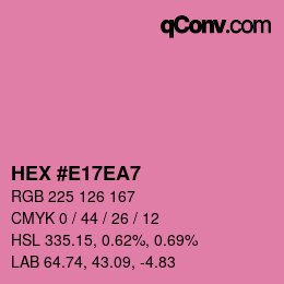 Código de color: HEX #E17EA7 | qconv.com