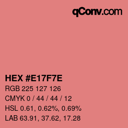 Color code: HEX #E17F7E | qconv.com