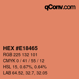 カラーコード: HEX #E18465 | qconv.com