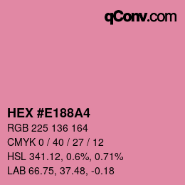 カラーコード: HEX #E188A4 | qconv.com