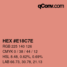 Color code: HEX #E18C7E | qconv.com
