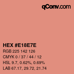 Color code: HEX #E18E7E | qconv.com