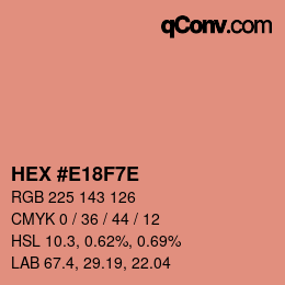 Color code: HEX #E18F7E | qconv.com