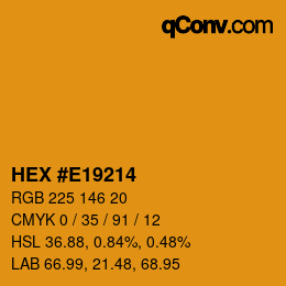 颜色代码: HEX #E19214 | qconv.com