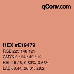 Color code: HEX #E19479 | qconv.com