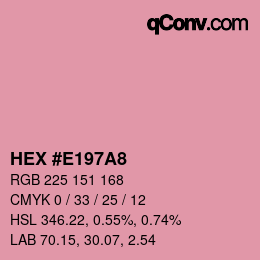 Código de color: HEX #E197A8 | qconv.com