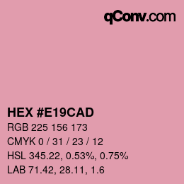 カラーコード: HEX #E19CAD | qconv.com