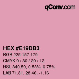 カラーコード: HEX #E19DB3 | qconv.com