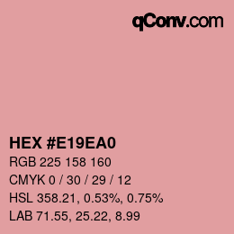 Color code: HEX #E19EA0 | qconv.com