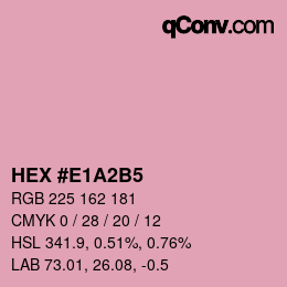 Color code: HEX #E1A2B5 | qconv.com