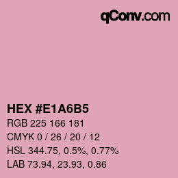 Color code: HEX #E1A6B5 | qconv.com