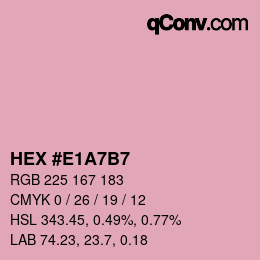 カラーコード: HEX #E1A7B7 | qconv.com