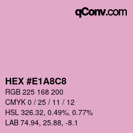 Color code: HEX #E1A8C8 | qconv.com