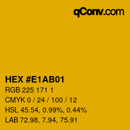Color code: HEX #E1AB01 | qconv.com
