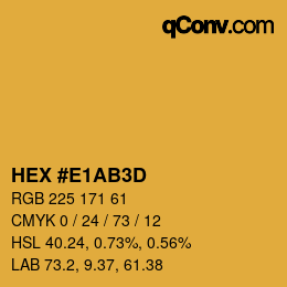 Color code: HEX #E1AB3D | qconv.com