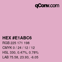 カラーコード: HEX #E1ABC6 | qconv.com