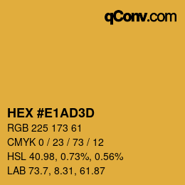 颜色代码: HEX #E1AD3D | qconv.com