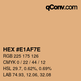 Color code: HEX #E1AF7E | qconv.com