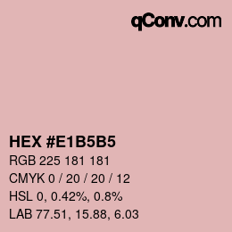 Color code: HEX #E1B5B5 | qconv.com