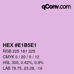 Color code: HEX #E1B5E1 | qconv.com