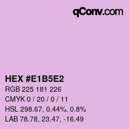 Farbcode: HEX #E1B5E2 | qconv.com